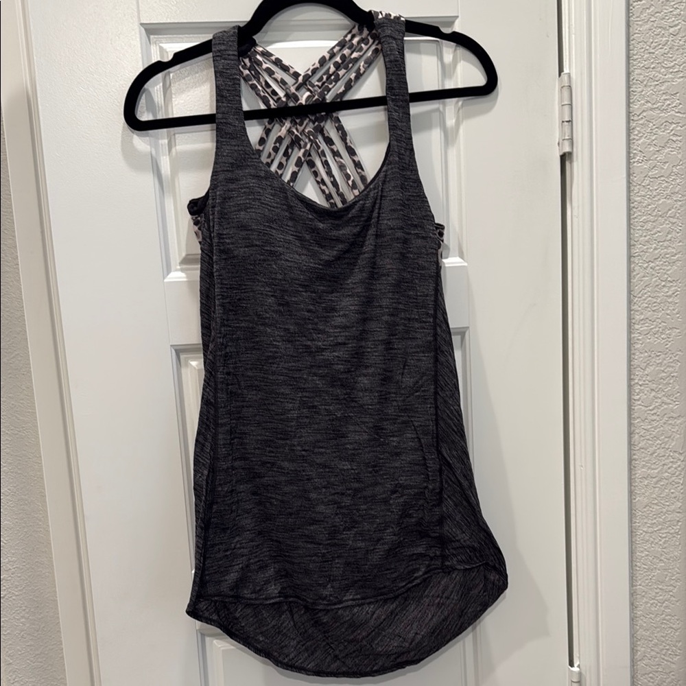 Lululemon Gray Tank with Built in Bra Size 6